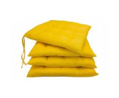 Cuscino per sedia: 4 cuscini / Giallo