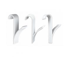 : Bianco / Set da 2 ganci per scaldasalviette
