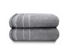 Asciugamani Rapport Home: Set da 2 / Argento