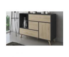 Mobili da soggiorno: Credenza / Grigio - Quercia