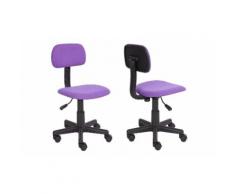 Sedia Poltrona Operativa con 5 ruote Ufficio Cameretta in Tessuto Vari colori Purple Sedia Operativa Viola 9268