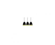 Trio Leuchten Set 3 lampade a sospensione moderne nere incl. LED - PULO
