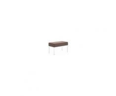 Panchina Design NEWTON 2 posti in tessuto, marrone CLP, marrone, altezza seduta