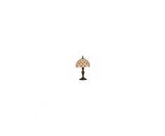 Luce Ambiente Design Fan Europe Lampada da Tavolo Liberty Tiffany 1 Luce E14 H 35 cm