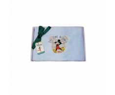 Copertina coperta pile culla carrozzina bimbo neonato Disney baby Mckey cielo TU