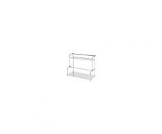 Homcom Scaffale in Acciaio da Cucina a 2 Ripiani 50x22x42cm