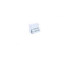 Homcom Cassettiera per Casa e Ufficio in Legno, Bianco, 90x35x73cm