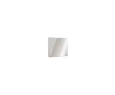 Kleankin Armadietto Pensile da Bagno con Specchio a 2 ante e 3 Ripiani in Legno Rovere 63x60x13,5 cm