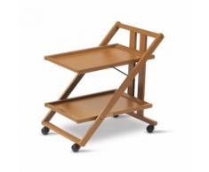 Carrello Portavivande GIMMY in legno, ciliegio