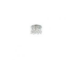 Ideal Lux Plafoniera id-moonlight pl12 luci g9 metallo cromo moderna sfere cristallo