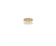 Ideal Lux Plafoniera id-moonlight pl15 luci g9 metallo oro moderna sfere cristallo