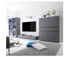 Parete attrezzata Rex V in grigio opaco