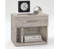 Comodino Prio con 1 cassetto in essenza rovere sabbia