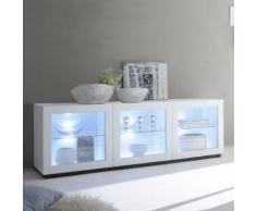 Vetrina Rex III in bianco opaco