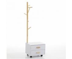 Comodino su ruote Tree SX con appendiabiti