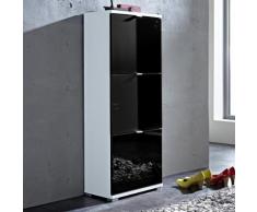 Scarpiera Colorado II in bianco e nero lucido