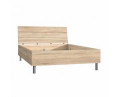 Letto Vario a una piazza e mezza in rovere sonoma