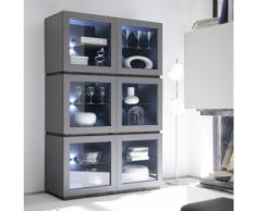 Vetrina Rex VII in grigio opaco