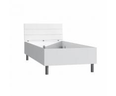 Letto singolo Vario in bianco opaco