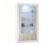 Vetrina Urbino in bianco lucido e pino bianco