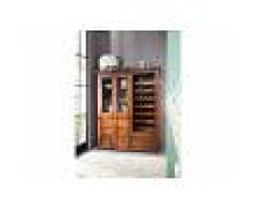 Dispensa - portabottiglie in legno acacia - laccato / miele 144x47x180 OXFORD #0519