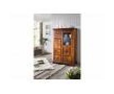 Mobile dispensa in legno acacia - laccato / miele 95x45x147 OXFORD #0417
