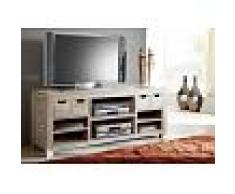 Mobile TV in legno acacia - laccato 148x50x62 NATURE WHITE #40