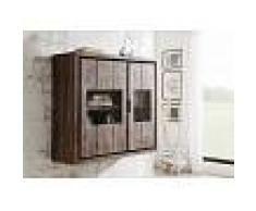 Vetrinetta pensile in legno sheesham - oliato 110x35x100 PURE SHEESHAM #875