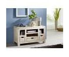 Mobile TV in legno acacia - laccato 100x50x60 NATURE WHITE #46
