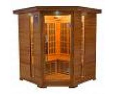 saune Sauna infrarossi angolare 3/4 posti Aira 150 x 150 CM in Cedro Rosso Canadese