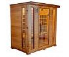 saune Sauna infrarossi 4 posti Aira 175 x 120 CM in Cedro Rosso Canadese