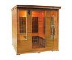saune Sauna infrarossi 4/5 posti Aira CLUB 185 x 185 CM in Cedro Rosso Canadese
