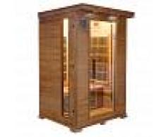 saune Sauna infrarossi 2 posti Aira 120 x 105 CM in Cedro Rosso