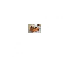 Cassapanca in legno acacia - laccato / miele 90x90x45 OXFORD #0416