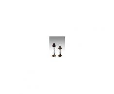Candelabro con vetro - alluminio 29x28x73 DEKO #027