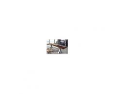 Panca in legno acacia - laccato / marrone 220x38x46 IRON LABEL #153