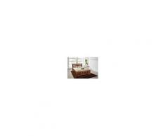Letto matrimoniale in legno acacia - laccato / nougat 160x200x90 OXFORD #262