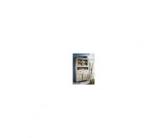 Mobile dispensa in legno acacia - laccato 110x45x190 NATURE WHITE #64