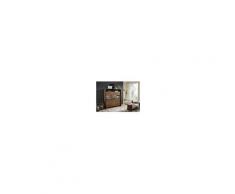 Credenza in legno acacia - laccato / grigio 131x45x147 LIVE EDGE #205