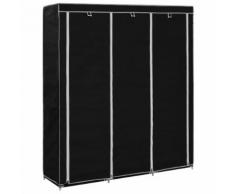 vidaXL Armadio con Scomparti e Aste Nero 150x45x175 cm in Tessuto