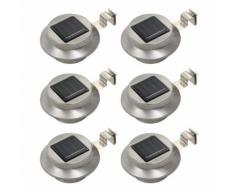 vidaXL Lampade Solari da Esterni 6 pz a LED Rotonde 12 cm Bianco
