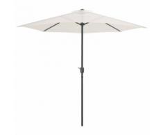 vidaXL Ombrellone Balcone Palo in Alluminio Sabbia 270x135 cm a Metà