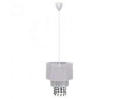 vidaXL Lampadario Lampada da Soffitto in Cristallo Bianco