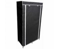 Perel Armadio Pieghevole 88x45x160 cm Nero MP67