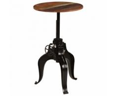 vidaXL Tavolo da Bar in Legno Massello di Recupero 60x(76-110) cm