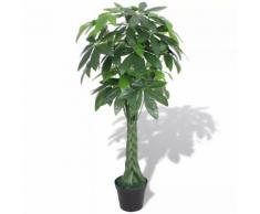vidaXL Pachira Acquatica Pianta Artificiale con Vaso 145 cm Verde