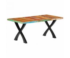 vidaXL Tavolo da Pranzo 180x90x76 cm in Legno Massello di Recupero