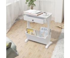 vidaXL Portariviste Melrose Bianco
