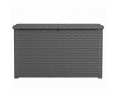Keter Cassapanca da Esterno Java 870L Antracite Aspetto Rattan