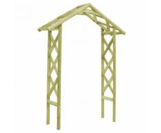 vidaXL Arco di Rose 135x45x232cm in Legno di Pino FSC Impregnato Verde
